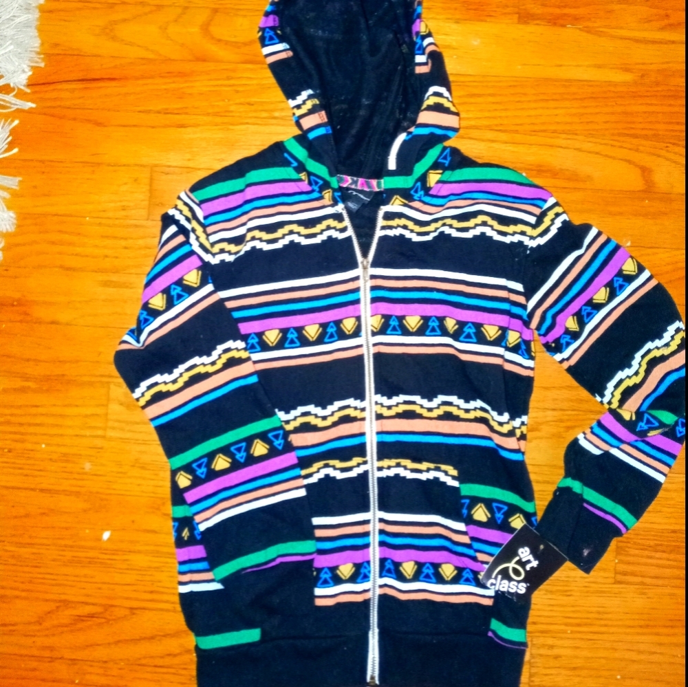 NWT Art Class tribal zippered hoodie size 6/7